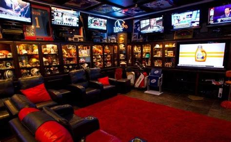 1.) The ultimate sports memorabilia collector. | Best man caves, Sports man cave, Ultimate man cave