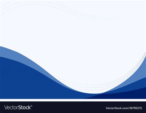 Simple blue curve background for business Vector Image