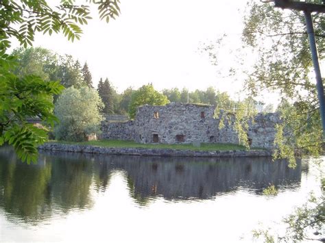 Kajaani Castle ruins, Finland. The smallest castle in Europe and the northernmost castle in the ...