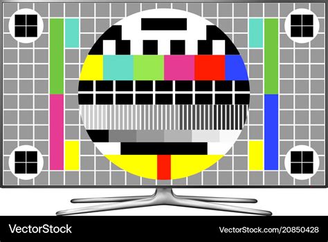 Tv test pattern screen Royalty Free Vector Image