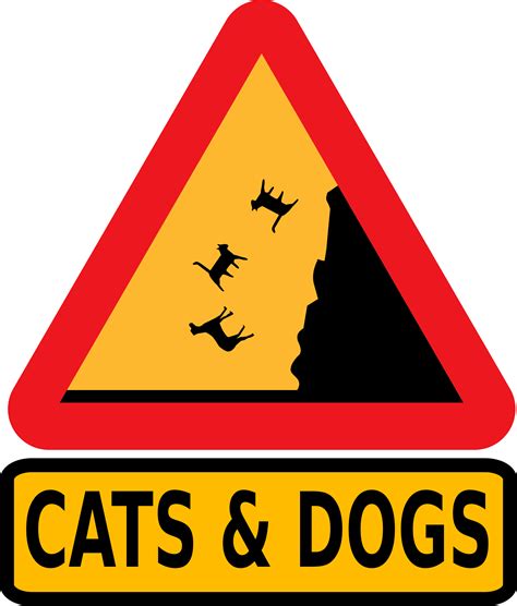 Clipart - Falling cats and dogs