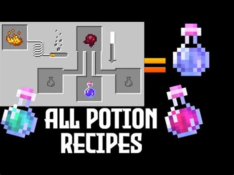 Minecraft: All Potions Brewing Recipe For Beginners | - YouTube