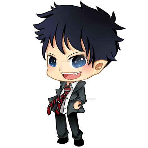 Rin Okumura Chibi-Commission from LunarStag by lunanightborn on DeviantArt