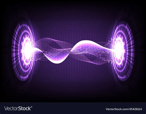 Purple wave electric vortex background Royalty Free Vector