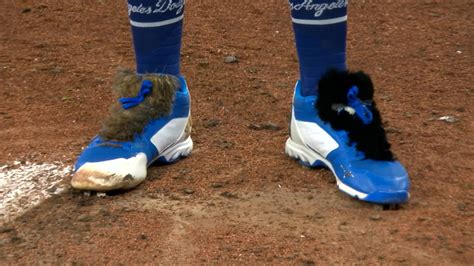 Tony Gonsolin wears cat cleats