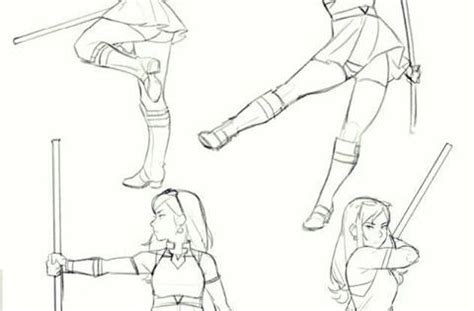 Staff Pose Reference Drawings