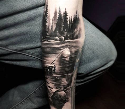 Großes #Bild #Landschaft #Tattoo #von #Tyler #Malek, #Bild #blacktattoonature #Großes #Lands ...