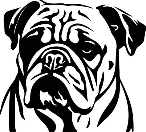 Bulldog black silhouette 38100226 Vector Art at Vecteezy