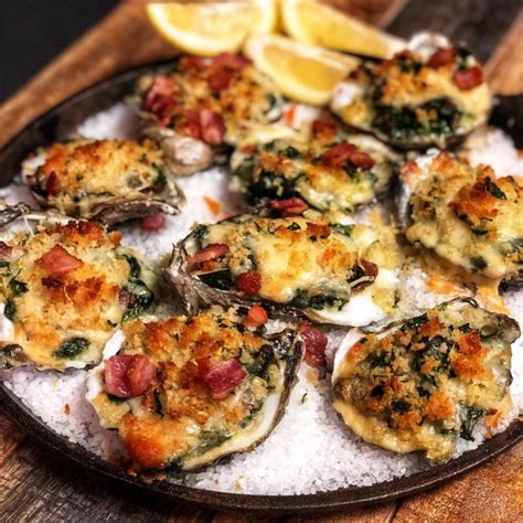 OYSTERS ROCKEFELLER RECIPE - Carolina Meat & Fish Co. | Oyster recipes, Seafood dinner ...