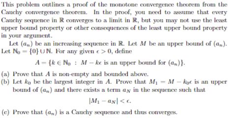 This problem outlines a proof of the monotone | Chegg.com