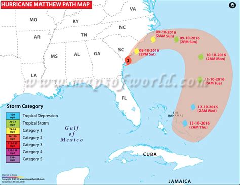 Hurricane Matthew Path Map, Areas Affected by Hurricane Matthew, Updates and Aftermath