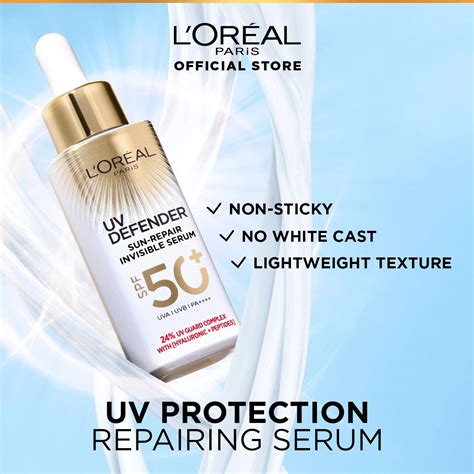 UV Defender Sun-Repair Invisible Serum SPF50+ PA++++ 30ml - L'Oreal Paris