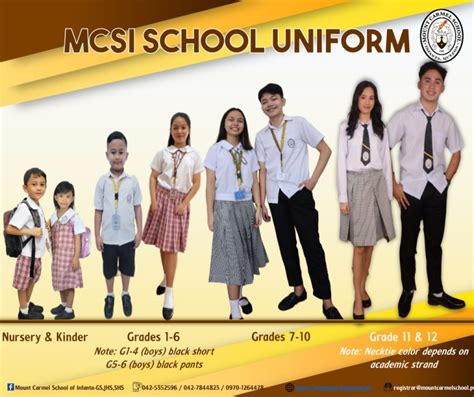 School Uniform - MOUNT CARMEL SCHOOL OF INFANTA