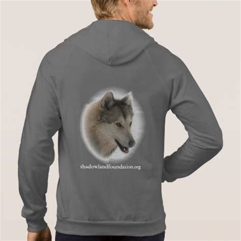 Grey Wolf Zip Fleece Hoodie | Zazzle