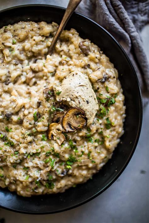 Mushroom Risotto with Truffle Mousse - Platings + Pairings