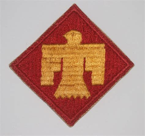 ORIGINAL US WWII 45TH INFANTRY DIVISION CLOTH PATCH #3 UN USED ...