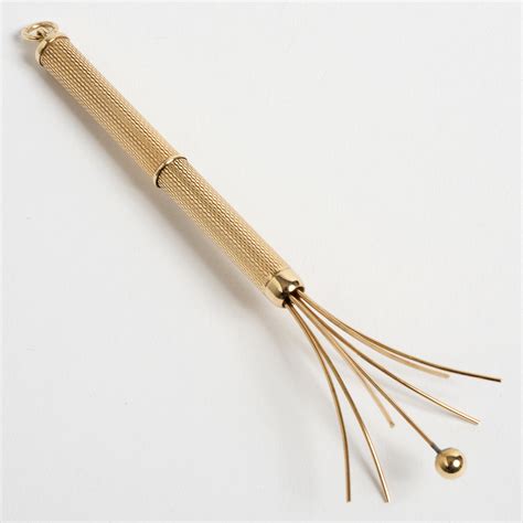 Champagne Swizzle Stick Telescopic 9ct yellow gold | Vintage & Prestige