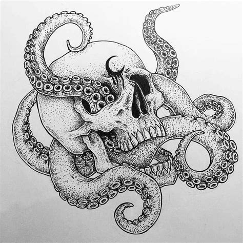 Octopus Tattoo Design Drawing