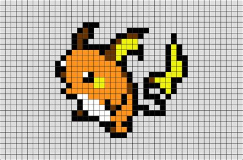 Pokemon Raichu Pixel Art from BrikBook.com #Pokemon #Raichu # ...