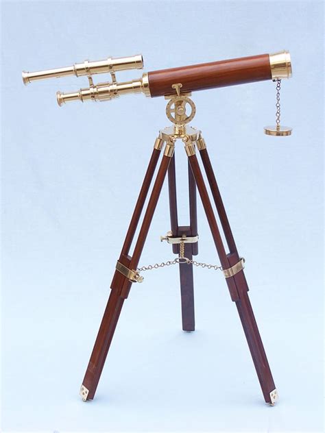 Buy Brass Telescope on Stand 28in - Wood - Model Ships