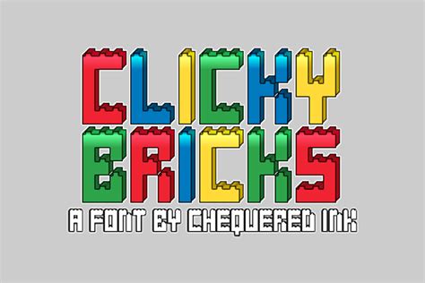 Clicky Bricks Font | Chequered Ink | FontSpace