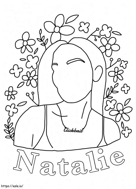 Natalie TikTok coloring page