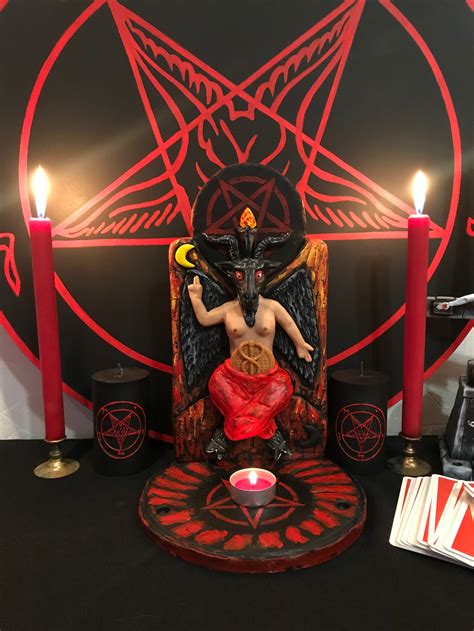 Baphomet altar statue handmade Satan altar | Etsy