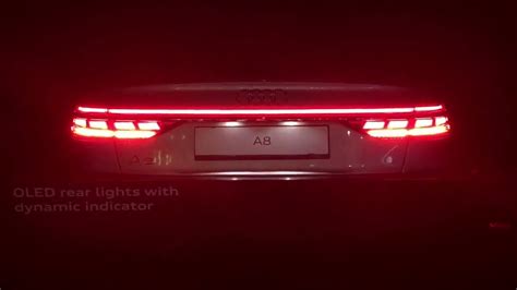 Audi A8 - OLED rear lights 2018 [HD] - YouTube