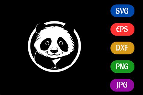 Panda | Black and White Logo Vector Art Graphic by Creative Oasis ...