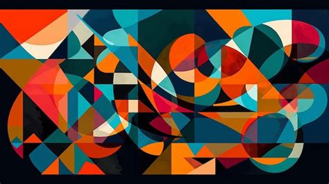 Premium AI Image | A painting of a colorful abstract design with the word art on it.