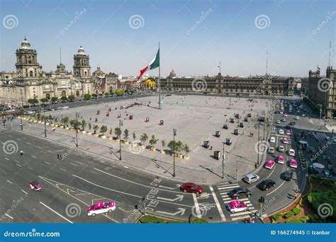 MEXICO CITY, MEXICO - JANUARY 30 2019 - Zocalo Main Town Square Aerial View Editorial Image ...