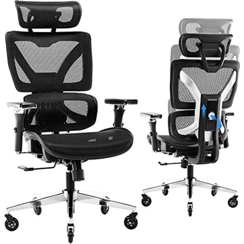 Multifunctional Big and Tall Mesh Office Chair - Adjustable Backrest Height, 4D Arms, Lumbar ...