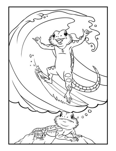 Bearded Dragon Daydreams Coloring Book - Bilingual Monkeys