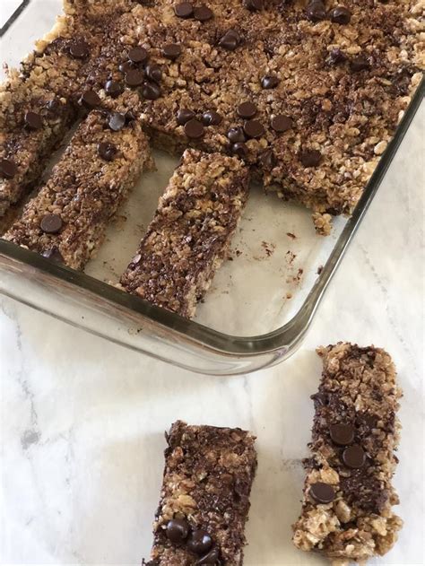 Chocolate Chip Granola Bar Recipe - Lynn's Kitchen Adventures