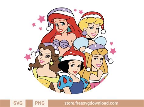 Disney Princess Christmas SVG Bundle 2 (FSD-K33) - Store Free SVG Download