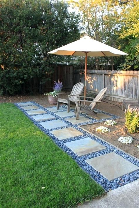 Image result for concrete patio stone and pea gravel modern back yard | Pavers backyard, Patio ...