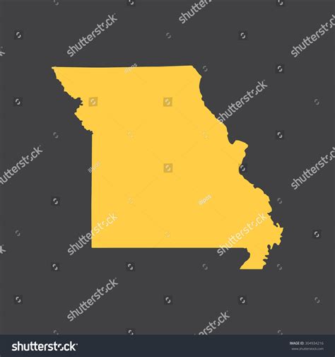 Missouri Bordermap Vector Illustration Eps8 Stock Vector (Royalty Free) 304934216 | Shutterstock