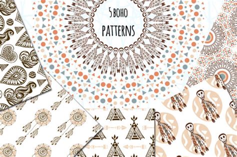 Amazing Boho Vector Patterns Graphic by worldion · Creative Fabrica