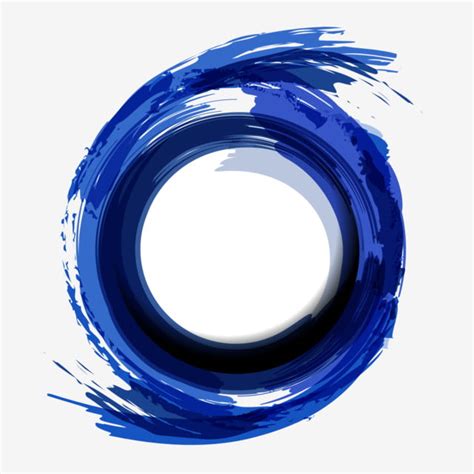 Abstract Brush Stroke Vector Art PNG, Blue Circle Artistic Abstract Brush Strokes Background ...