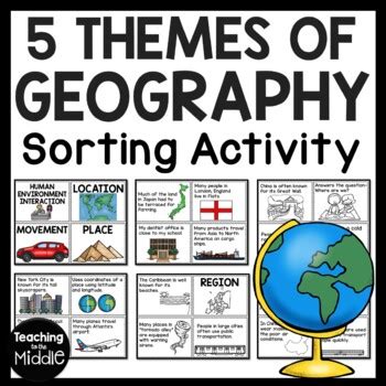 Five Themes of Geography Sort Social Studies Review Activity | TPT