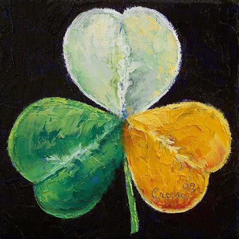 Irish Shamrock Painting by Michael Creese | Pixels