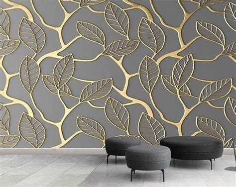 gold leaf wallpaper | Wallpaper interior design, Custom photo wallpaper, Wallpaper interior