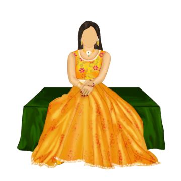 girl for haldi indian bride illustration vector,wedding haldi,girl ...