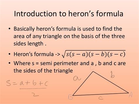 Herons formula