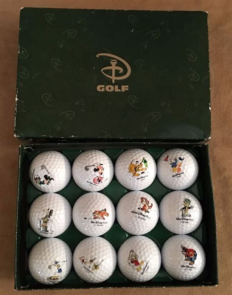 Walt Disney Golf Balls 12 Character Boxed The Dozen Collect able Mickey ...