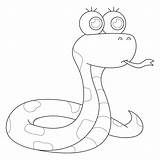 Premium Vector  Cute Snake Suitable For Childrens coloring page sketch template