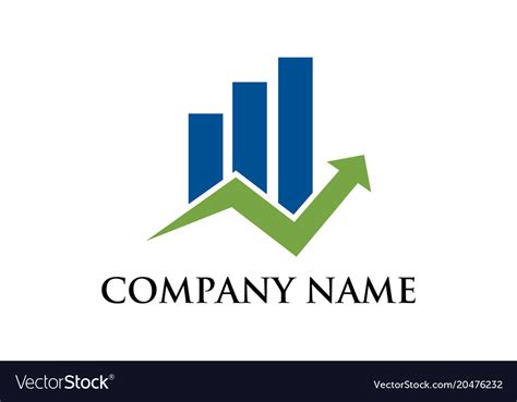 Business graphic financial logo Royalty Free Vector Image