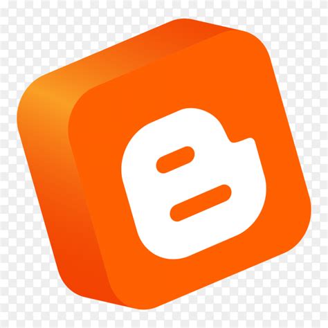 Blogger logo 3D button vector PNG - Similar PNG