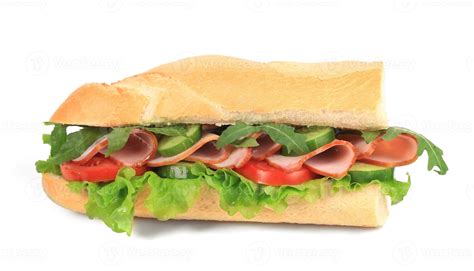 French baguette fresh sandwich. 768334 Stock Photo at Vecteezy