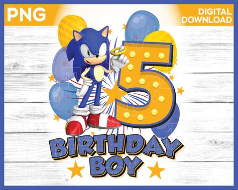 Sonic Birthday SVG Sonic Tails Knuckles Party Theme SVG, Personalized Name And Age SVG, Family ...